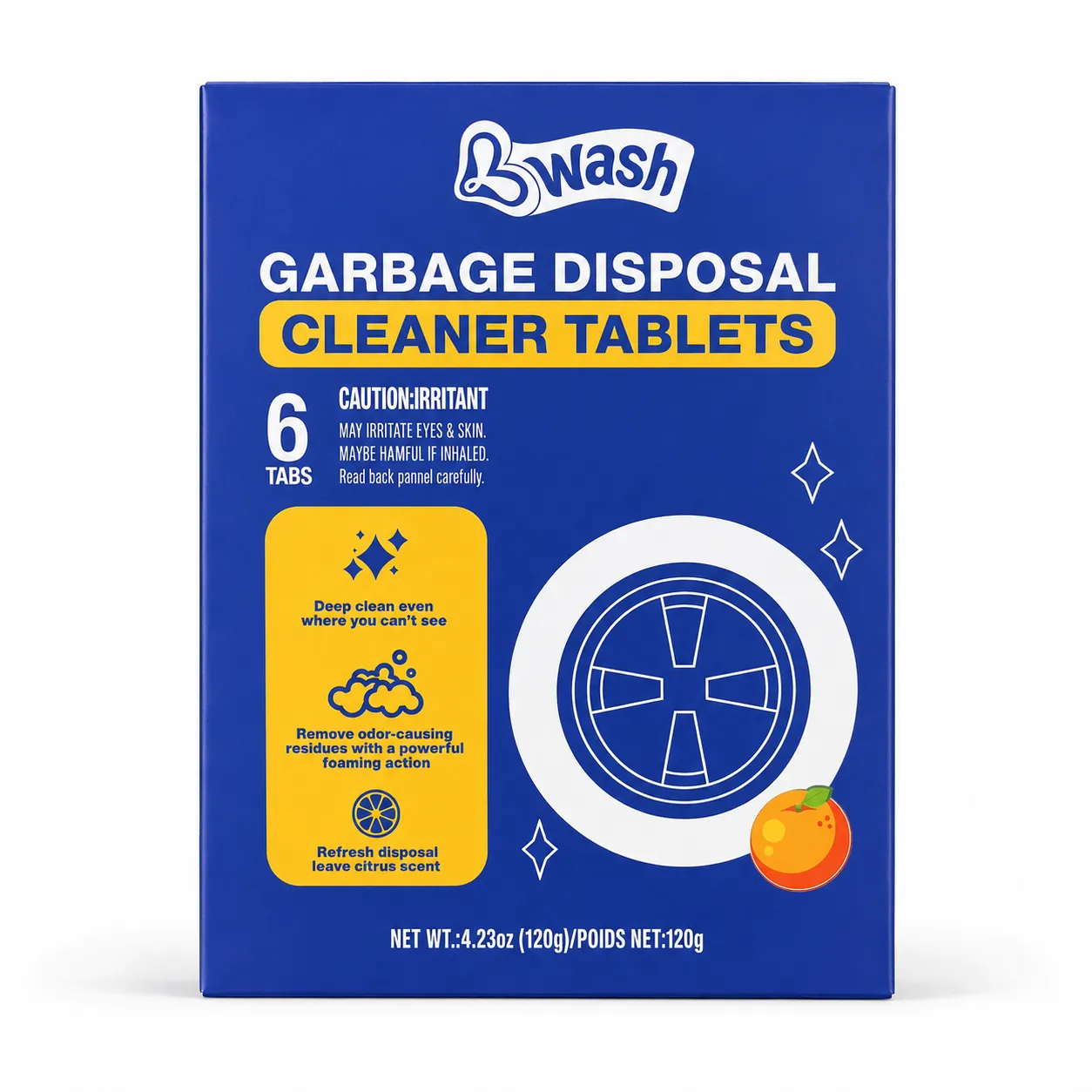 OEM garbage disposal cleaner tablets 6 tabs retail box from manufacturer