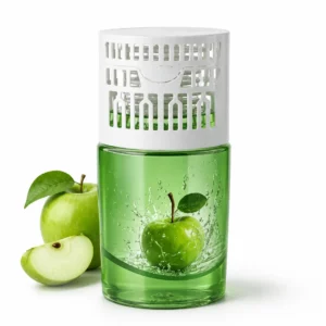 Gel air freshener in a compact vented container