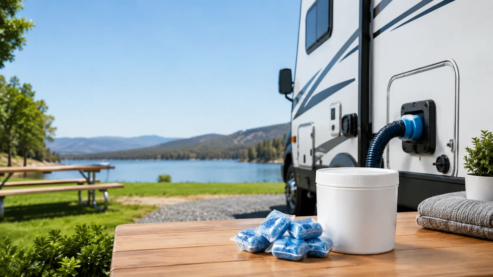 RV toilet treatment drop ins for black tank care
